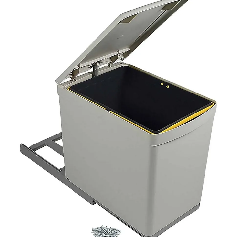 Poubelle de recyclage fixation inférieure et extraction manuelle 16 litres