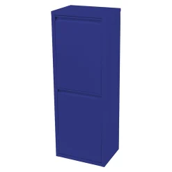 Poubelle de recyclage murale Sollentuna 2 x 14l bleu nuit en.casa
