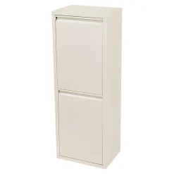Poubelle de recyclage murale Sollentuna 2 x 14l blanc poivre en.casa