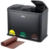 Poubelle de recyclage noire WELL HOME 45 L 3 compartiments avec 20 sacs poubelles à fermeture automatique de 20 L