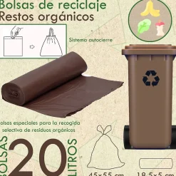 Poubelle de recyclage noire WELL HOME 45 L 3 compartiments avec 20 sacs poubelles à fermeture automatique de 20 L