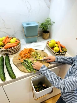 Poubelle de table seau à compost BODEN Blanc 5L