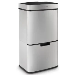 Poubelle de tri à capteur 69L, inox edition - 1012