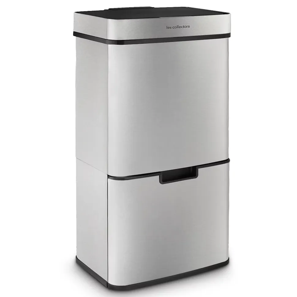 Poubelle de tri à capteur 69L, inox edition - 1012