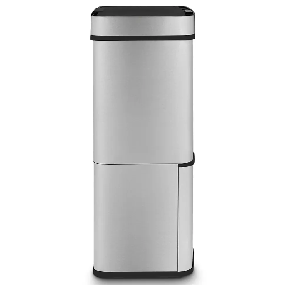 Poubelle de tri à capteur 69L, inox edition - 1012