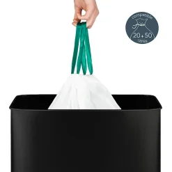 Poubelle de tri à capteur 69L, black edition - 1015