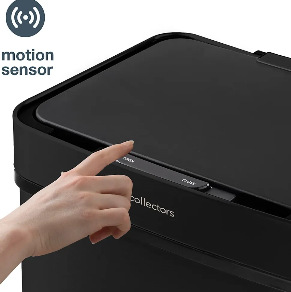 Poubelle de tri à capteur 69L, black edition - 1015