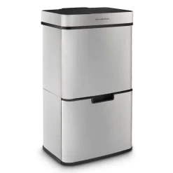 Poubelle de tri à capteur 64L, inox edition - 1010