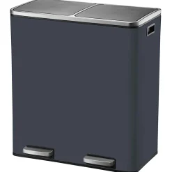Poubelle de tri 2 compartiments Kitchen Move Major gris 60 L
