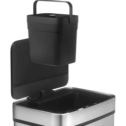 Poubelle de tri 2 compartiments Kitchen Move Narvik inox 75 L