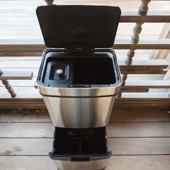 Poubelle de tri 2 compartiments Kitchen Move Narvik inox 75 L