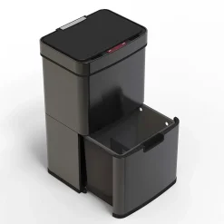 Poubelle de tri 2 compartiments Kitchen Move Narvik noir 75 L