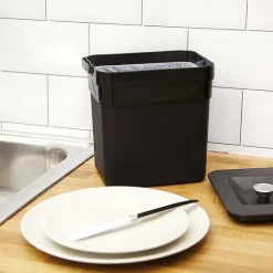 Poubelle de tri 2 compartiments Kitchen Move Narvik noir 75 L