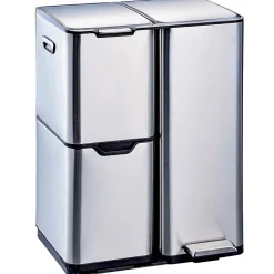 Poubelle de tri 3 compartiments Kitchen Move Haja inox 60 L