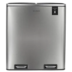 Poubelle de tri à pédale 2 x 30L, inox edition - 904