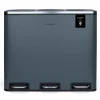 Poubelle de tri à pédale 3 x 18 L, dark grey edition - 984