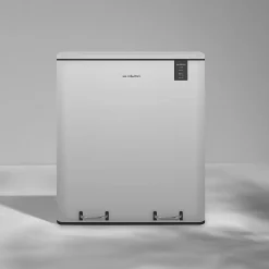 Poubelle de tri à pédale 2 x 30L, white edition - 918