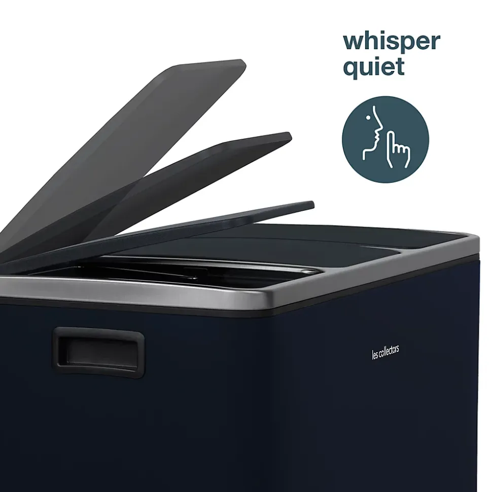 Poubelle de tri à pédale 3 x 18 L, midnight blue edition - 986
