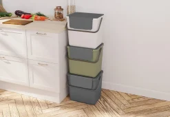 Poubelle de tri avec poignée 25 L Loops Sundis H. 29,7 cm gris