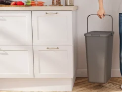 Poubelle de tri avec poignée 30 L Loops Sundis H. 52,9 cm taupe