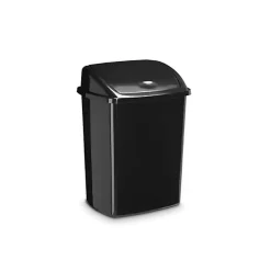 Poubelle de tri couvercle basculant de couleur 50 litres - Noir