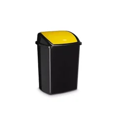 Poubelle de tri couvercle basculant de couleur 50 litres - Jaune