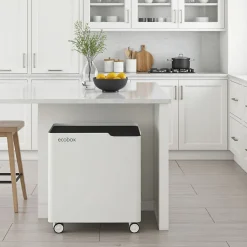 Poubelle de tri ECOBOX 60 L, Design compact sur roulettes