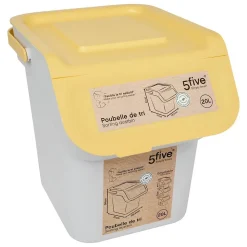 Poubelle de tri en plastique 20L - Vert- 5five