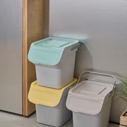 Poubelle de tri en plastique 20L - Jaune- 5five