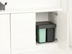 Poubelle de tri encastrable 3 bacs Brabantia Sort & Go vert clair