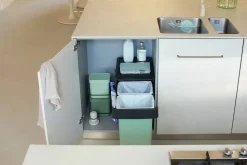 Poubelle de tri encastrable Brabantia Sort & Go 2 x 15 L vert clair