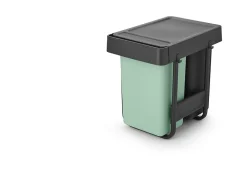 Poubelle de tri encastrable Brabantia Sort & Go 2 x 15 L vert clair