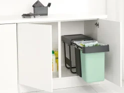 Poubelle de tri encastrable Brabantia Sort & Go 2 x 15 L vert clair