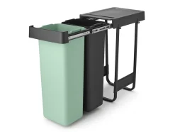 Poubelle de tri encastrable Brabantia Sort & Go 2 x 30 L vert clair