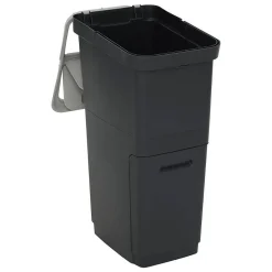 Poubelle de tri 36L 2 compartiments - Noir- 5five
