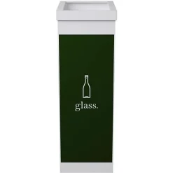 Poubelle de tri pour collecte du verre 60 litres - Blanc