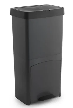 Poubelle de tri sélectif à pédale, poubelle de recyclage, 70 L
