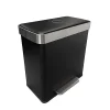 Poubelle de tri sélectif 2 bacs à pédale 60L (30+30) Hailo