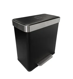 Poubelle de tri sélectif 2 bacs à pédale 60L (30+30) Hailo