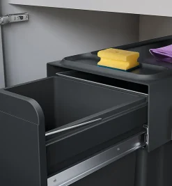 Poubelle de tri sélectif encastrable 28 litres (14+14) Hailo EcoLine Design L Duo