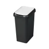 Poubelle de tri verre papier plastique 45 litres - Blanc