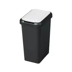 Poubelle de tri verre papier plastique 45 litres - Blanc