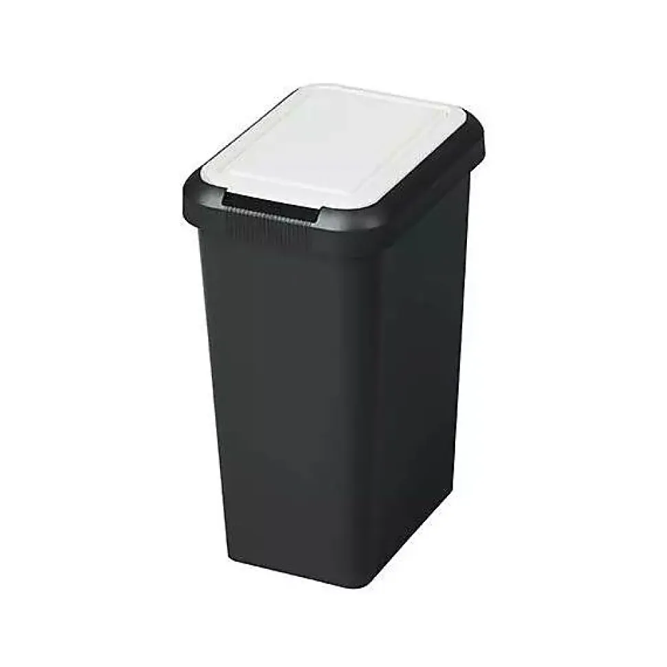 Poubelle de tri verre papier plastique 45 litres - Blanc