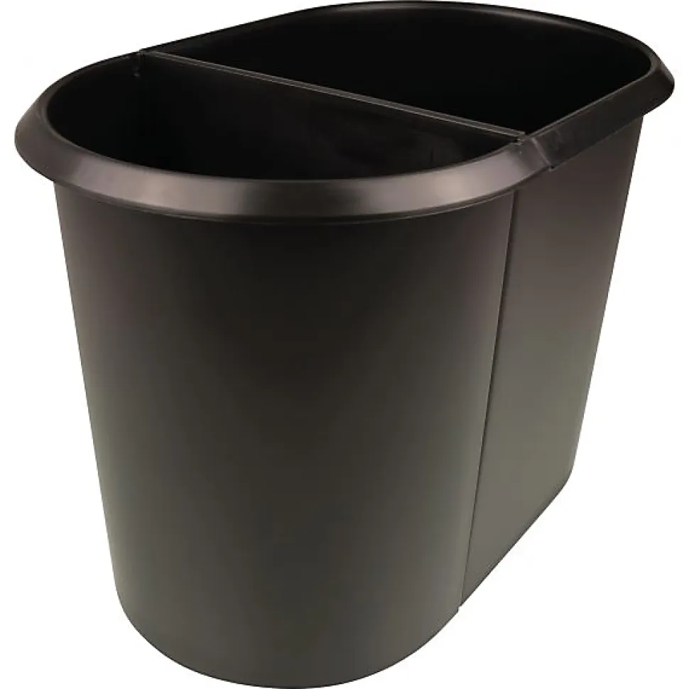 Poubelle double pour tri déchets papiers 29 litres sans couvercle