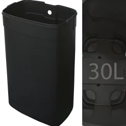 Poubelle Dustin Fermeture automatique Acier inoxydable Capacité: 30 Litres
