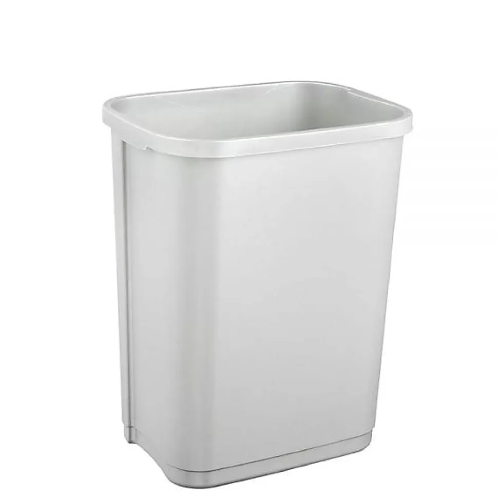 Poubelle en plastique à couvercle basculant 10 litres - Gris Clair