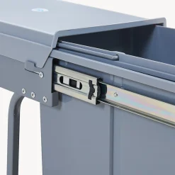 Poubelle encastrable Froland 1 x 20L 34 x 26 x 42 cm gris en.casa