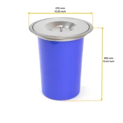 Poubelle encastrable pour plan de travail Recycle 7 litres