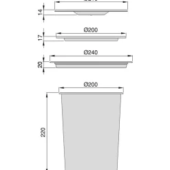 Poubelle encastrable pour plan de travail Recycle 5 litres