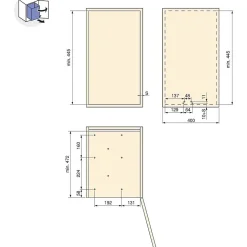 Poubelle fixation inférieure et extraction automatique 30 L